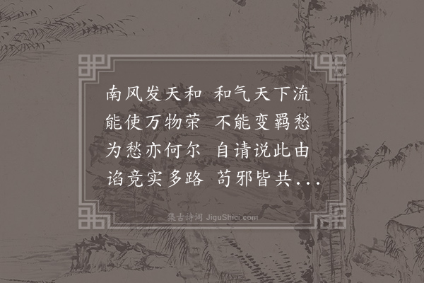 元结《系乐府十二首·其四·贱士吟》