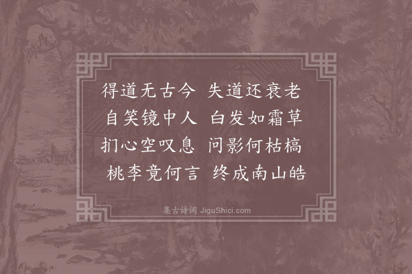 李白《览镜书怀》