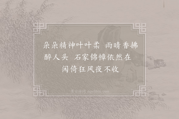 杜牧《蔷薇花》