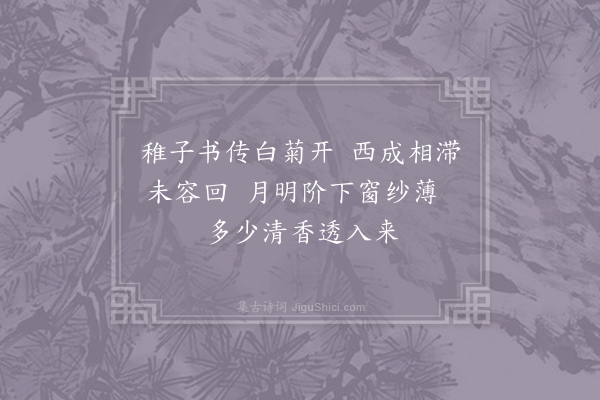 陆龟蒙《忆白菊》