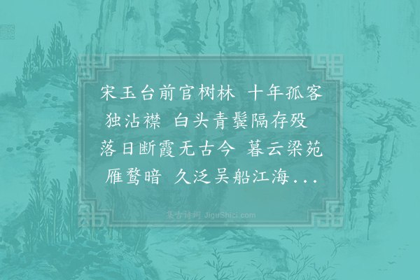 张耒《予元丰戊午岁自楚至宋由柘城至福昌年二十有五后十年当元祐二年再过宋都追感存殁怅然有怀》