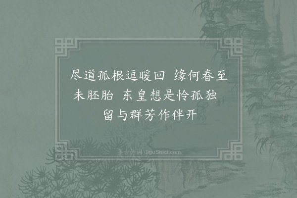 杨公远《迟梅》