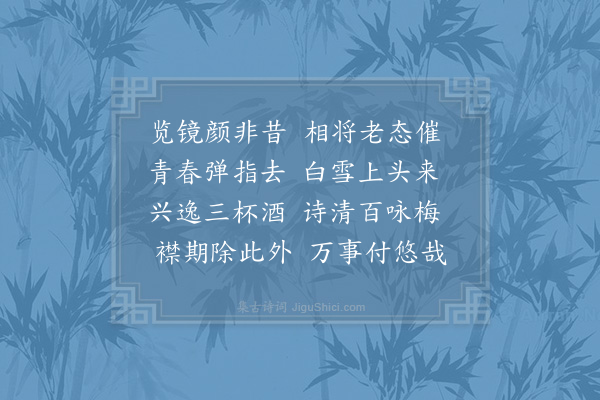 杨公远《览镜》