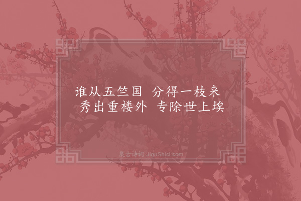 苏轼《慈云四景·其三·娑罗树》