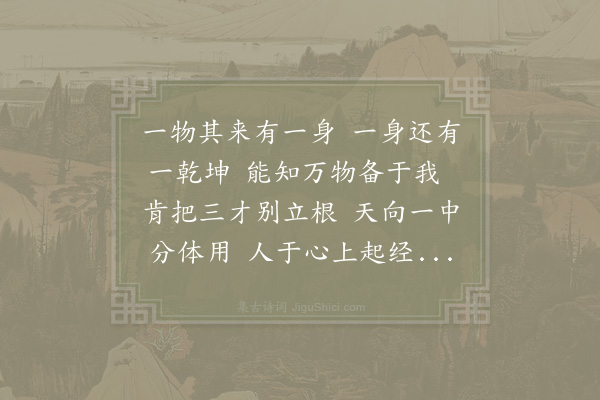 邵雍《观易吟》