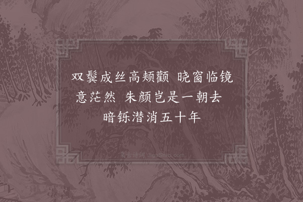 陆游《晨起对镜》