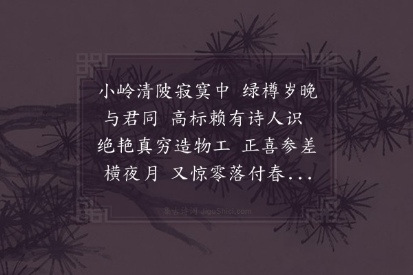 陆游《南园观梅》