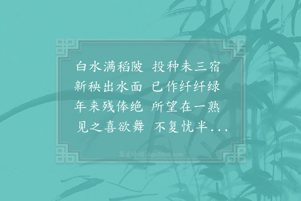 陆游《稻陂》