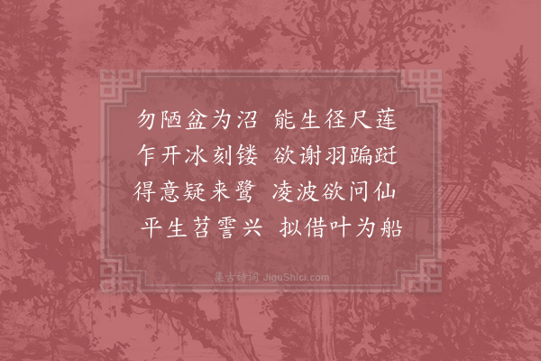 赵蕃《师契约看白莲》