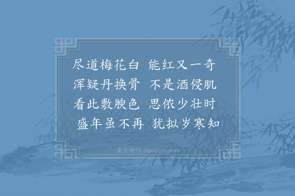 赵蕃《严先辈诗送红梅次韵》