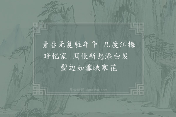 柴望《除夕对梅》