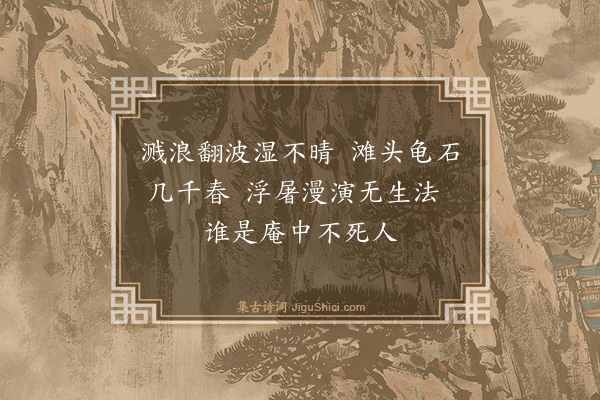 钱时《龟石·其一》