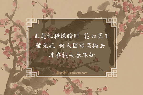 顾逢《玉绣毬花》