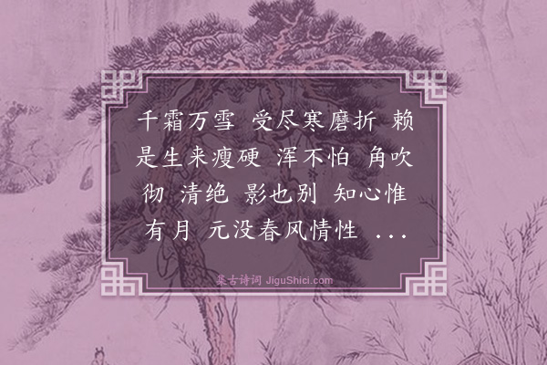 萧泰来《霜天晓角·梅》