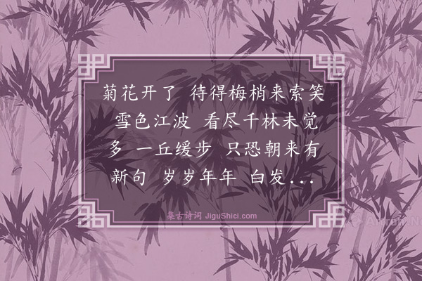 韩淲《减字木兰花·梅词》