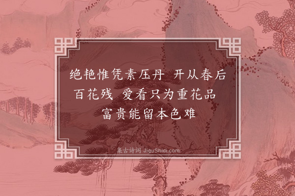 洪存恕《看白牡丹》