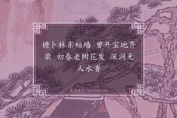 焦竑《灵谷寺梅花坞六首·其二》