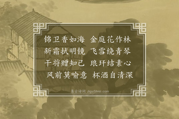 张鹤龄《拟庾子山咏画屏风诗·其八》