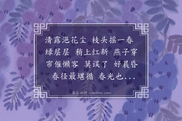 崔荣江《唐多令莫误春光》