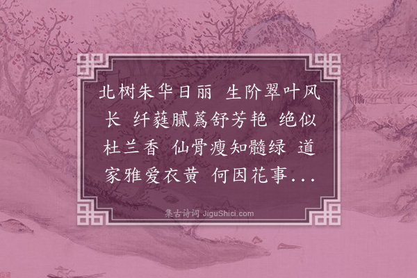 高濂《锦堂春·萱花》