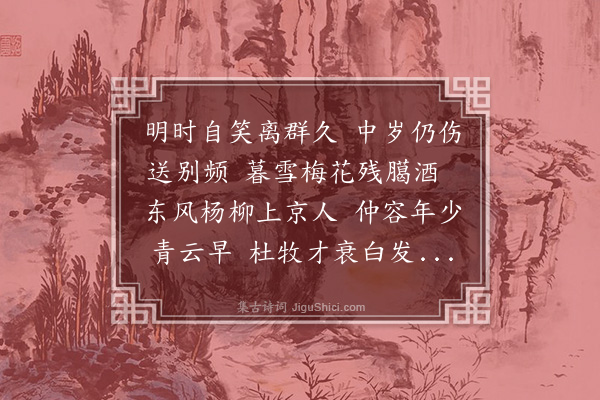 李昌祺《送李生赴会试》