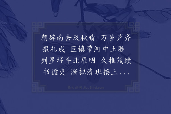 程敏政《送王德润参政进表还河南·其一》