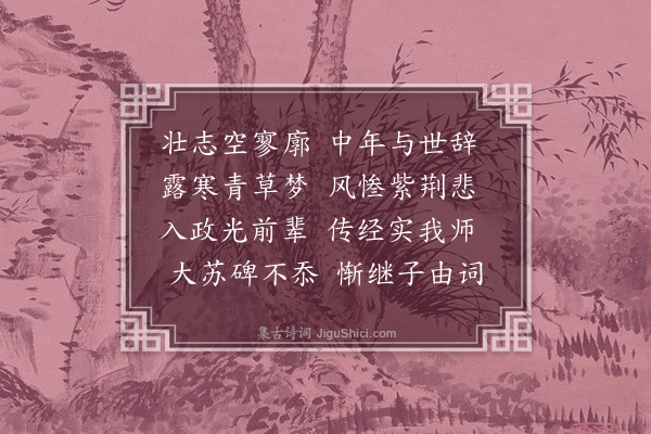 何景明《东昌公哀词·其一》