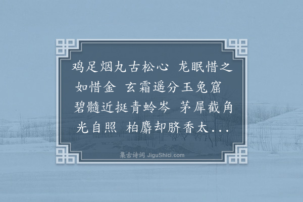 杨慎《烟丸歌赠制墨毛道士羽周》