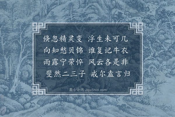 王世贞《余以使事出至蓟门时事大变明卿被谪·其四》