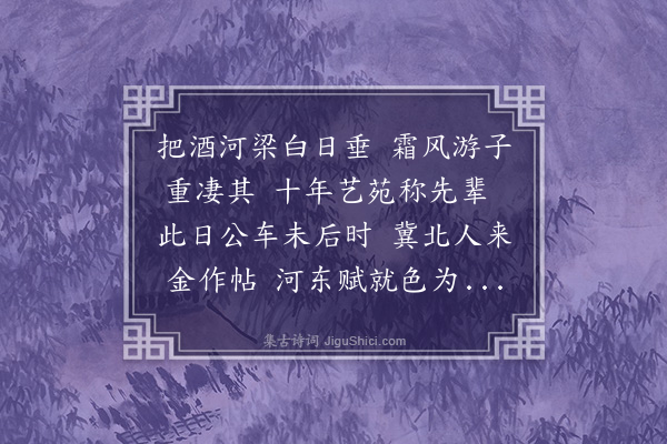 王世贞《送袁鲁望会试》