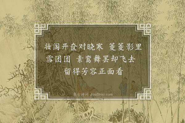 冯子振《梅花百咏·其五·照镜梅》