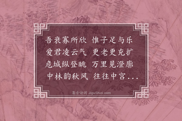 彭汝砺《和君时城上乐字韵》