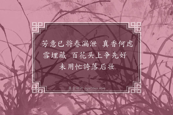 黄裳《梅花·其一》