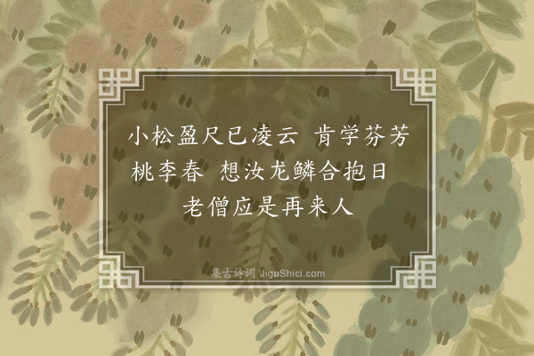 释怀深《手植小松》