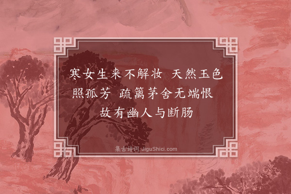 张孝祥《道间见梅》