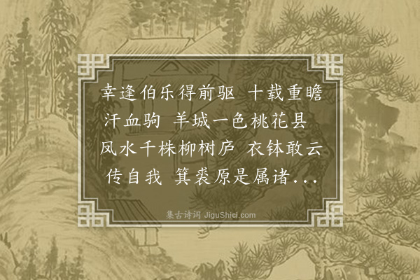 林熙春《送游座师伯子绚寰还莆》