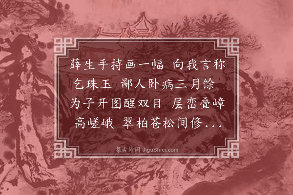 孙承恩《题画寿李明府》