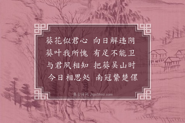 徐渭《寄王子心葵》