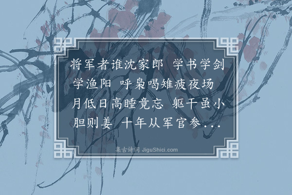 徐渭《沈将军诗》