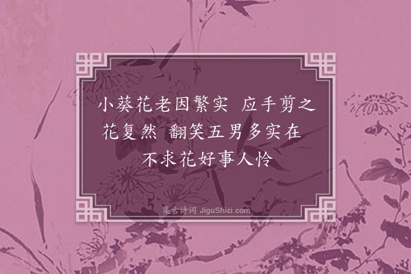 符锡《小葵·其一》