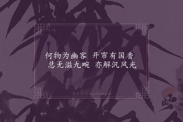 卢龙云《盆兰二首·其一》