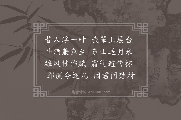 邓云霄《癸丑季冬过黄州柴羽元方伯胡存蓼张玄中两宪副招游赤壁时江风不可以舟同酌苏祠台上得五首·其三》