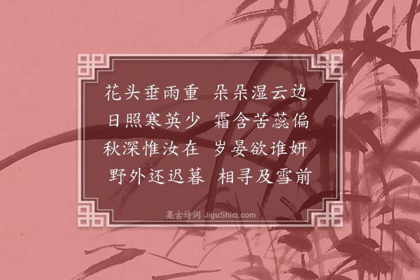 屈大均《寻菊·其一》