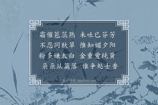 屈大均《菊·其五》