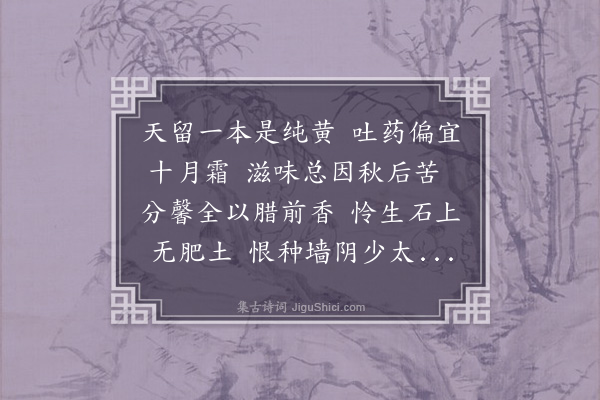 屈大均《菊·其一》