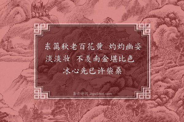 成鹫《题画·其十一·白菊》