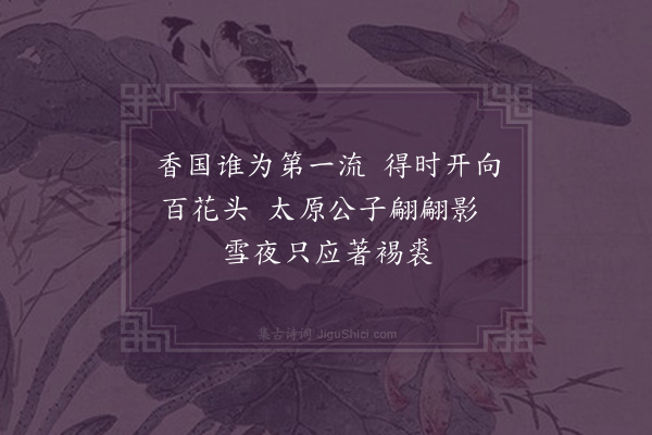 徐搢珊《梅花·其二·白梅》