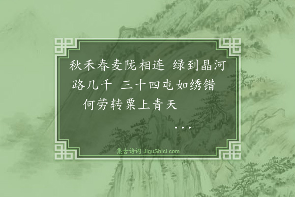 纪昀《乌鲁木齐杂诗之风土·其十四》