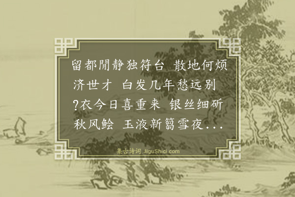 吴俨《寿刘尚宝克柔》