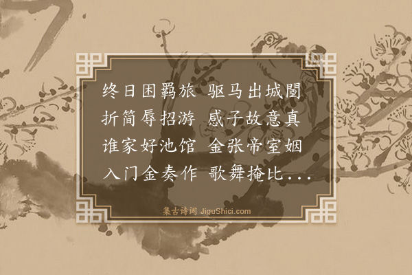 林文俊《张工部邀游陈国戚庄即席分韵》